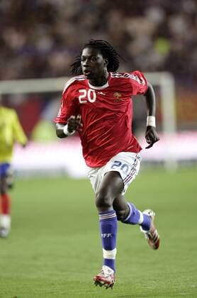 Bafetimbi Gomis (Frankreich) -  (pan26132) Fußball Länderspiel Herren Freundschaftsspiel 2008, Test, Testspiel, Nationalteam, Nationaltrikot Einzelbild Paris Dynamik,