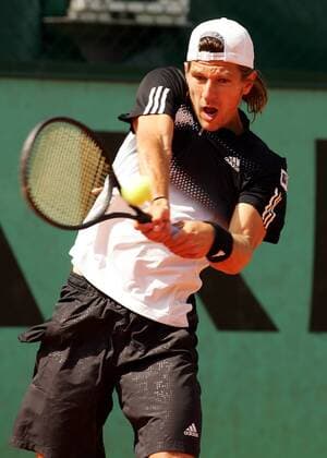 Jürgen Melzer (Österreich) Tennis Herren French Open 2008, ATP Tour, Grand Slam, Vdig Einzelbild Roland Garros Paris