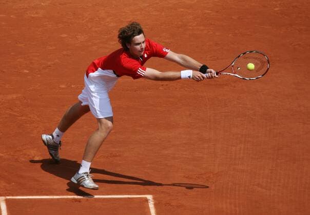 Ernests Gulbis (Lettland) Tennis Herren French Open 2008, Grand Slam, ATP Tour Einzelbild Roland Garros Paris