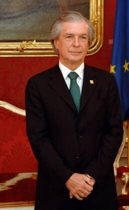 ÖFB Präsident Friedrich Stickler (Österreich) beim Empfang der Botschafter der Leidenschaft -  Fußball EM Herren Vorschau Euro 2008, Empfang, Einzelbild Hofburg Wien