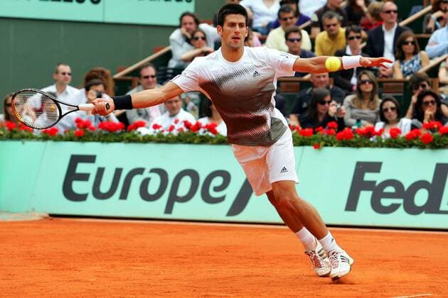 Novak Djokovic (Serbien) -  (pan26214) Tennis Herren French Open 2008, Grand Slam, ATP Tour Einzelbild Roland Garros Paris Dynamik,