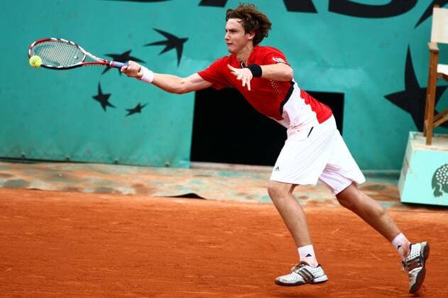 Ernests Gulbis (Lettland) -  (pan26214) Tennis Herren French Open 2008, Grand Slam, ATP Tour Einzelbild Roland Garros Paris