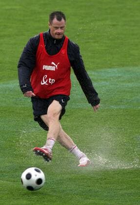 Jacek Krzynowek (Polen) -  (080604MBI001) Fußball EM Herren Vorschau Euro 2008, Nationalmannschaft, Training Einzelbild Bad Waltersdorf Dynamik,