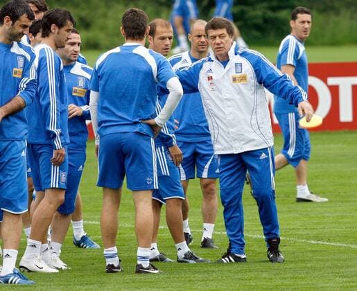 Nationaltrainer Otto Rehhagel (Griechenland) -  Fußball EM Herren Vorschau Euro 2008, Nationalmannschaft, Training Gruppe Seekirchen