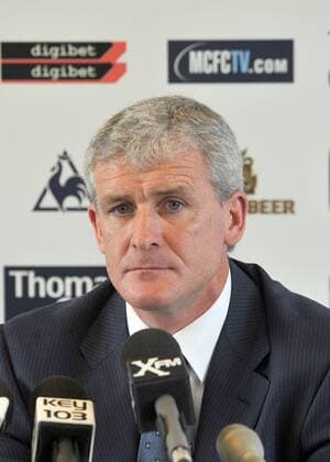 Mark Hughes, der neue Trainer von Manchester City - EDITORIAL USE ONLY. No use with unauthorised audio, video, data, fixture lists, club league logos or live services. Online in-match use limited to 120 images, no video emulation. No use in betting, games or single club league player publications. Fußball Herren English Premier League 2008 2009, 1. Englische Liga Porträt Manchester Fußball Herren English Premier League 2008 2009, 1. Englische Liga Porträt Manchester