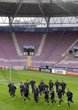 Lauftraining Portugal -  - NOxONLINExUSE Fußball EM Herren Vorschau Euro 2008,.Nationalmannschaft, Training Totale Neuchatel