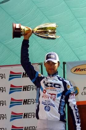 Enrico Rossi (Italien NGC Medical OTC Industria Porte) gewinnt das Memorial Marco Pantani 2008 -  Radsport Herren Memorial Marco Pantani 2008, Straßenradsport, Straße, Rad, Gedenkrennen, Gedenken, Erinnerung, Einzelbild Cesenatico Freude,