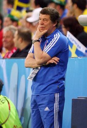 Nationaltrainer Otto Rehhagel (Griechenland) enttäuscht - Fußball EM Herren Euro 2008, Länderspiel, Nationalteam, Einzelbild Salzburg Enttäuschung, Fußball EM Herren Euro 2008, Länderspiel, Nationalteam, Einzelbild Salzburg Enttäuschung,