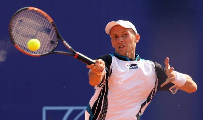 Nikolay Davydenko (Russland) -  (061008msm8) Tennis Herren Orange Open 2008, ATP Tour Einzelbild Sopot Tennis Herren Orange Open 2008, ATP Tour Einzelbild Sopot