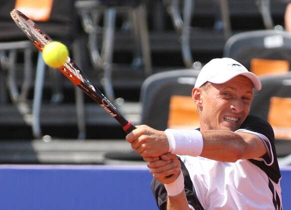 Nikolay Davydenko (Russland) -  (061009msm1) Tennis Herren Orange Open 2008, ATP Tour Einzelbild Sopot Dynamik, Tennis Herren Orange Open 2008, ATP Tour Einzelbild Sopot Dynamik,