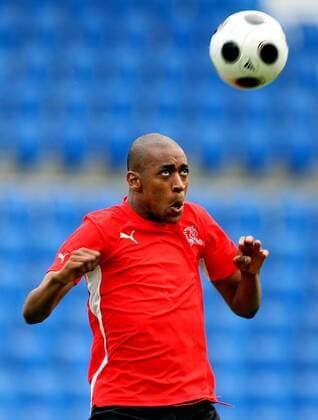 Gelson Fernandes (Schweiz) -  Fußball EM Herren Euro 2008, Nationalteam, Training Einzelbild Basel Dynamik, Fußball EM Herren Euro 2008, Nationalteam, Training Einzelbild Basel Dynamik,