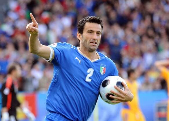 Christian Panucci (Italien) - Torjubel - Fußball Länderspiel Herren EURO 2008, EM, Nationalteam, Nationaltrikot Einzelbild Zürich Freude,