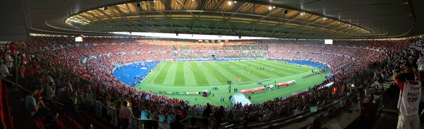 Ernst Happel Stadion in Wien, Austragungsort der Fußball Europameisterschaft 2008 -  Fußball EM Herren Euro 2008, Länderspiel, Nationalteam Totale Wien