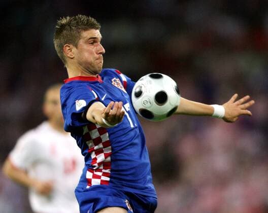 Ivan Klasnic (Kroatien) -  Fußball EM Herren EURO 2008, Länderspiel, Nationalmannschaft, Nationaltrikot Einzelbild Klagenfurt Dynamik, Fußball EM Herren EURO 2008, Länderspiel, Nationalmannschaft, Nationaltrikot Einzelbild Klagenfurt Dynamik,
