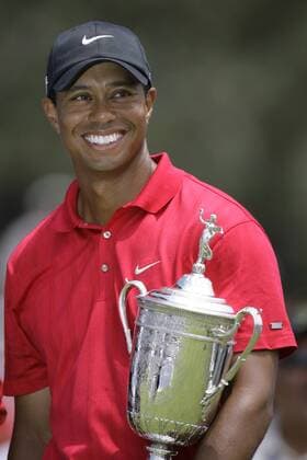 Tiger Woods (USA) - Sieger der US Open 2008 - (Icon4790810) Golf Herren US Open 2008, PGA Tour, Playoffs, Playoff, Play Offs, Off Einzelbild Torrey Pines San Diego Freude, EDITORIAL USE ONLY