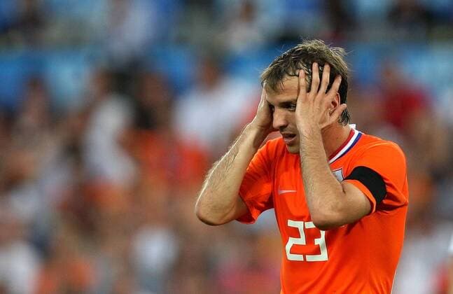 Rafael van der Vaart (Niederlande) enttäuscht Fußball EM Herren EURO 2008, Länderspiel, Nationalmannschaft, Nationaltrikot Viertelfinale Einzelbild Basel Verzweiflung,