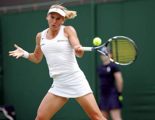 Sybille Bammer (Österreich) -  Tennis Damen All England Championships 2008, Grand Slam, WTA Tour Einzelbild Wimbledon London Dynamik,