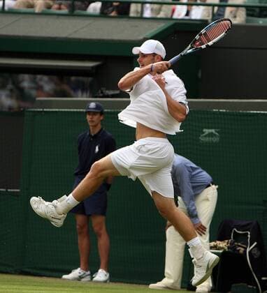 Andy Roddick (USA) Tennis Herren All England Championships 2008, Grand Slam, ATP Tour Einzelbild Wimbledon London