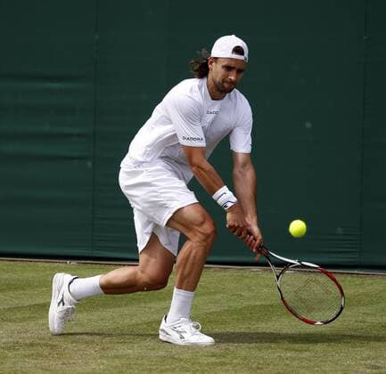 Nicolas Kiefer (Deutschland) Tennis Herren All English Championships 2008, Grand Slam, ATP Tour Einzelbild Wimbledon London Dynamik,