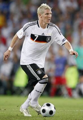 Bastian Schweinsteiger (Deutschland) -  Fußball EM Herren EURO 2008, Länderspiel, Halbfinale, Nationalteam, Nationaltrikot Einzelbild Basel