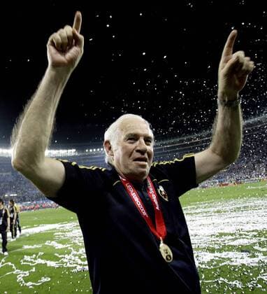 Nationaltrainer Luis Aragones (Spanien) - Europameister 2008 -  - NOxONLINExUSE Fußball EM Herren EURO 2008, Länderspiel, Finale, Nationalteam, Einzelbild Wien Freude,