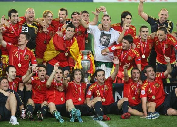 Spanien ist Europameister Fußball EM Herren EURO 2008, Nationalteam, Finale, Vdig, premiumd Totale Wien Begeisterung, Freude,