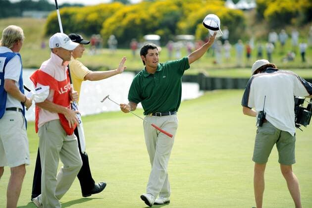 Pablo Larrazabal (Spanien, 2.v.re.) gewinnt die Open de France 2008 -  (pan26662) Golf Herren Open de France 2008, European PGA Tour Gruppe Paris Freude,