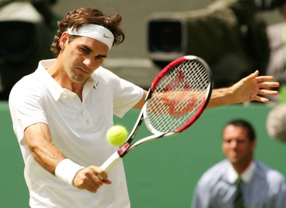 Roger Federer (Schweiz) Tennis Herren All England Championships 2008, Grand Slam, ATP Tour Einzelbild Wimbledon London