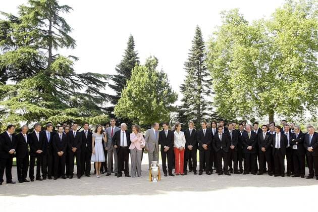 Spanische Königsfamilie empfängt das Nationalteam aus Spanien anlässlich des errungenen Europameistertitels 2008 -  - NOxONLINExUSE Fußball EM Herren Euro 2008, Nationalteam, Empfang Totale Madrid