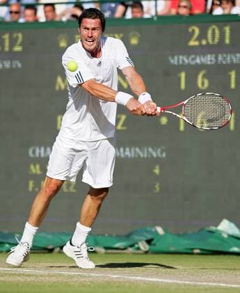 Marat Safin (Rußland) -  Tennis Herren All England Championships 2008, ATP Tour, Grand Slam Einzelbild Wimbledon London Dynamik,