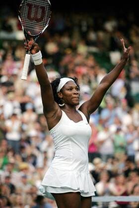 Serena Williams (USA) - Schlussjubel -  Tennis Damen All England Championships 2008, Grand Slam, WTA Tour Einzelbild Wimbledon o0 Halbfinale London Freude,