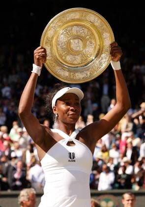 Venus Williams (USA) - Siegerin der All England Championships 2008 Tennis Damen All England Championships 2008, Grand Slam, WTA Tour, Finale Einzelbild Wimbledon London Freude,