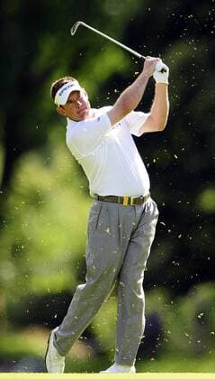 Lee Westwood (England) - EDITORIAL USE ONLY. No use with unauthorised audio, video, data, fixture lists, club league logos or live services. Online in-match use limited to 120 images, no video emulation. No use in betting, games or single club league player publications. Golf Herren The Barclays Scottish Open 2008, PGA European Tour Einzelbild Glasgow Dynamik,