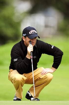 Graeme McDowell (Nordirland) nachdenklich - EDITORIAL USE ONLY. No use with unauthorised audio, video, data, fixture lists, club league logos or live services. Online in-match use limited to 120 images, no video emulation. No use in betting, games or single club league player publications. Golf Herren The Barclays Scottish Open 2008, European PGA Tour Einzelbild Glasgow