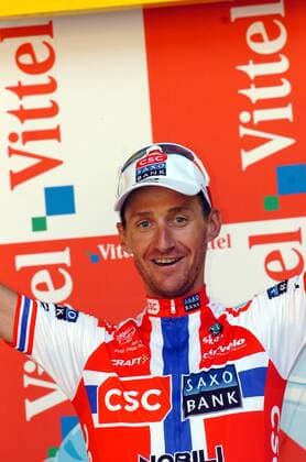 Kurt Asle Arvesen (Norwegen CSC Saxo Bank) gewinnt die 11. Etappe der Tour de France 2008 -  Radsport Herren Tour de France 2008, Straßenradsport, Straße, Rad Porträt 11. Etappe: Lannemezan - Foix Freude,