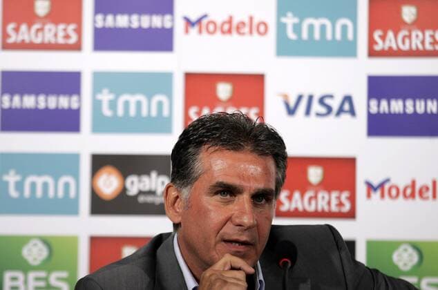 Nationaltrainer Carlos Queiroz (Portugal) anlässlich seiner Präsentation -  Fußball Herren Nationalmannschaft 2008, Trainer Pressekonferenz, Pressetermin Einzelbild Lissabon