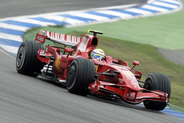 Felipe Massa (Brasilien Ferrari) in seinem Boliden Motorsport Grand Prix Herren Großer Preis von Deutschland 2008, Formel 1 Weltmeisterschaft, F1, F, GP, WM Einzelbild Hockenheimring Hockenheim