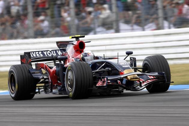 Sebastian Vettel (Deutschland Toro Rosso) in seinem Boliden Motorsport Grand Prix Herren Großer Preis von Deutschland 2008, Formel 1 Weltmeisterschaft, F1, F, GP, WM Einzelbild Hockenheimring Hockenheim