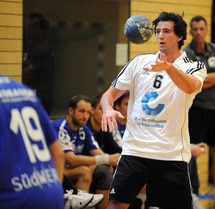 Sebastian Faißt (Deutschland U20) Handball Herren Test 2008, Testspiel, Junioren, Freundschaftsspiel U20 U 20 Nationalmannschaft, Nationaltrikot Einzelbild Ludwigsburg