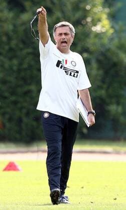 Trainer Jose Mourinho (Inter Mailand) -  Fußball Herren Serie A 2008 2009, 1. Italienische Liga, Training, FC Internazionale Mailand Einzelbild Appiano Gentile