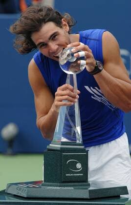Rafael Nadal (Spanien) gewinnt den Rogers Cup 2008 -  (TOR2008072709) Tennis Herren Rogers Cup 2008, ATP Tour, Masters Series, Finale Einzelbild Toronto Freude,