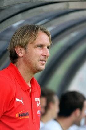 Trainer Gerd Dais (Sandhausen) Fußball Herren 3. Liga 2008 2009, Test, Testspiel, SV Sandhausen Porträt Sandhausen