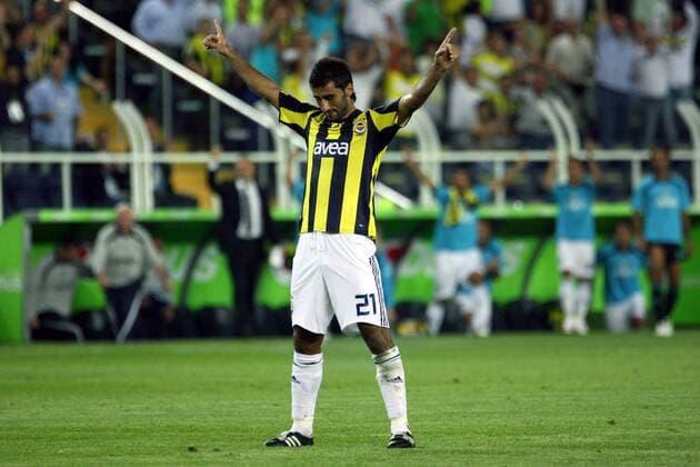 Selcuk Sahin (Fenerbahce) - Torjubel -  Fußball EC 1 Herren Champions League Qualifikation 2008 2009, Fenerbahce SK Istanbul Einzelbild Istanbul Freude,