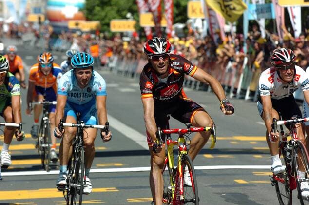 Alejandro Valverde (Spanien Caisse d Epargne, Mitte) gewinnt die Clasica San Sebastian -  Radsport Herren Clasica San Sebastian 2008, Rad, Straße, Straßenradsport Gruppe o0 ProTour