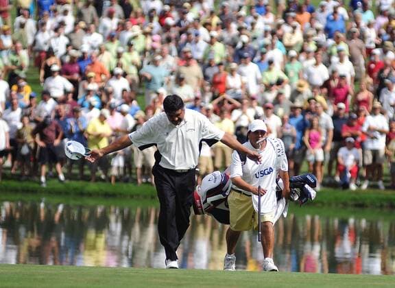Eduardo Romero (Argentinien, li.) - Sieger der US Senior Open 2008 jubelt - (Icon39508080306) Golf Herren US Senior Open 2008, PGA Tour, Vdig Gruppe The Broadmoor Colorado Springs Freude, EDITORIAL USE ONLY