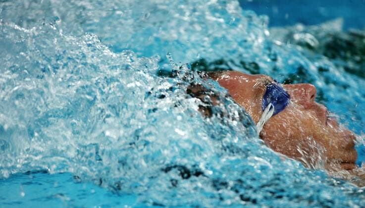 Aaron Peirsol (USA) -  Schwimmen OS Sommer Herren Vorschau Olympische Spiele 2008, Sommerspiele, Training, Vdig Einzelbild Peking