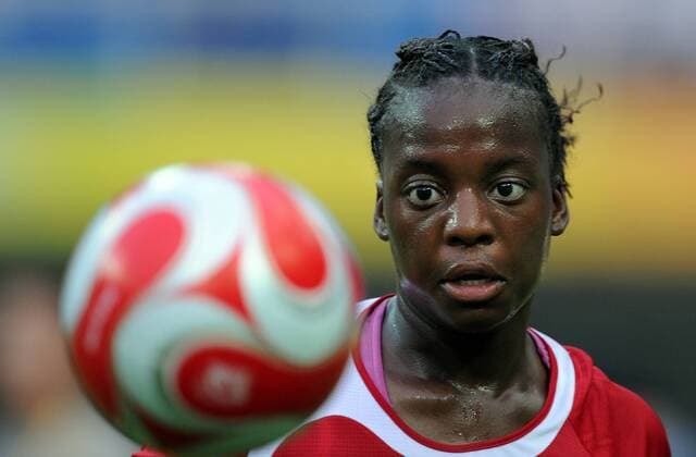 Jodi Ann Robinson (Kanada) - Fußball OS Sommer Damen Olympische Spiele Peking 2008, Sommerspiele, Länderspiel, Frauen, Frauenfußball Einzelbild Tianjin Dynamik,