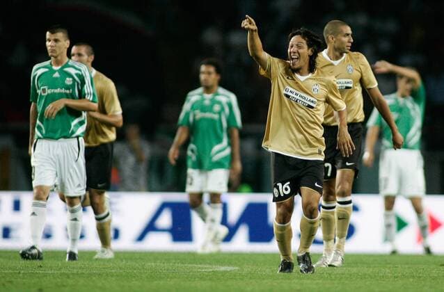 Mauro Camoranesi (Juventus Turin, 2.v.re.) - Torjubel -  Fußball EC 1 Herren Champions League Qualifikation 2008 2009, Juventus Turin - FC Artmedia Bratislava, Juve Gruppe FC Petrzalka Turin Freude,