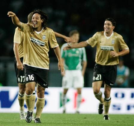 Mauro Camoranesi (Juventus Turin) - Torjubel -  Fußball EC 1 Herren Champions League Qualifikation 2008 2009, Juventus Turin, Juve Einzelbild Turin Freude,