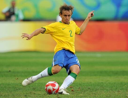 Rafinha (Brasilien) - Fußball OS Sommer Herren Olympische Spiele 2008, Peking, Sommerspiele, Länderspiel, Nationalteam, Olympiateam, Nationaltrikot Einzelbild o0 Viertelfinale Shenyang Dynamik,